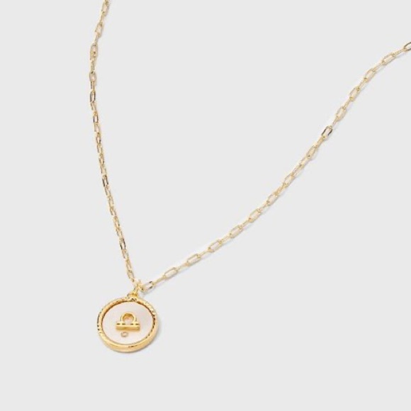 Beloved + Inspired 14K Gold Dipped Mother of Pearl Zodiac Pendant Necklace - NWT - Picture 8 of 8